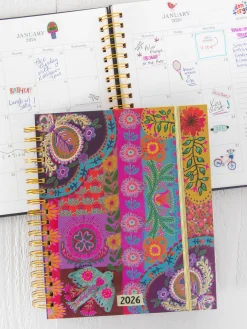 2025-26 17 Month Planner - Lilac Folk Flower