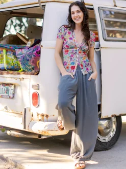 Around The Town Pant - Dark Blue Grey