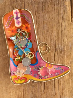 Artsy Ceramic Trinket Dish - Boot