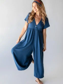 Avery Wide-Leg Jumpsuit - Indigo