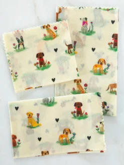 Beeswax Wraps, Set of 3 - Dog