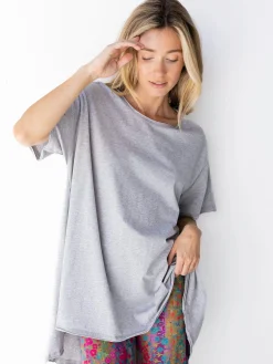 Blake Oversized Cotton Tee - Heather Grey
