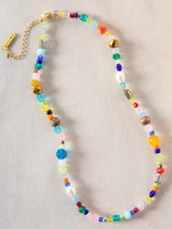 Boho Beaded Choker - Rainbow