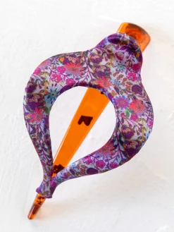 Boho Clip - Satin Dark Purple