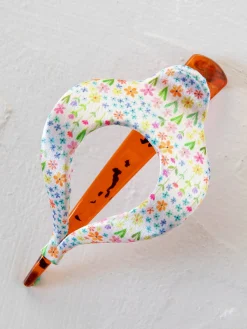 Boho Clip - Satin Ditsy Rainbow Floral