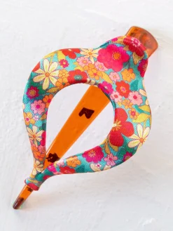 Boho Clip - Satin Turquoise Pink