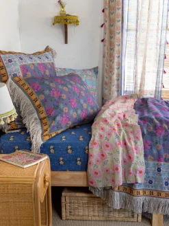 Boho Fringe Shams, Set of 2 - Meadow Tapestry