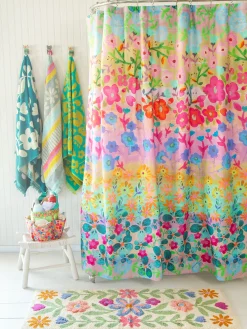Boho Shower Curtain - Rainbow Floral