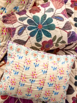 Bungalow Reversible Cotton Shams, Set of 2 - Jewel Garden