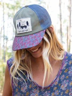 Canvas Trucker Hat - Let's Just Go Mountains