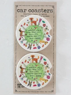 Car Coasters, Set of 2 - Every Dog Has A Home