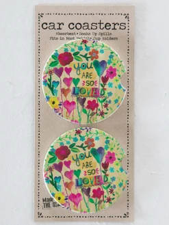 Car Coasters, Set of 2 - You Are So Loved