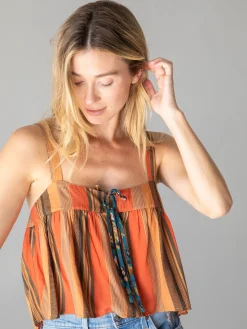 Cara Top - Rust Stripes
