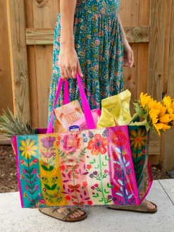 Carry All Happy Tote Bag - Flower