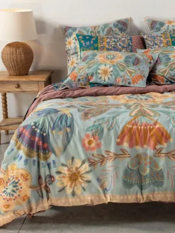 Catalina Cotton Duvet Cover - Blue Mandala