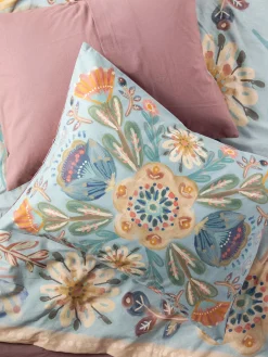 Catalina Cotton Shams, Set of 2 - Blue Mandala
