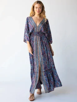 Celia Maxi Dress - Paisley Cranberry