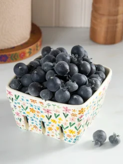 Ceramic Berry Colander - Daisies