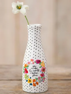 Ceramic Bud Vase - You Make The World Better