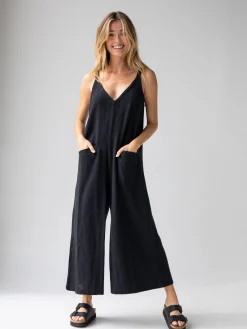 Chelsea Jumpsuit - Black Cotton