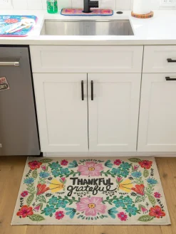 Chenille Rug, 2' x 3' - Thankful Grateful