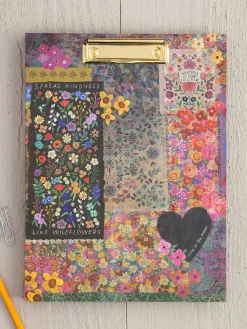 Clipfolio with Notepad - Patchwork