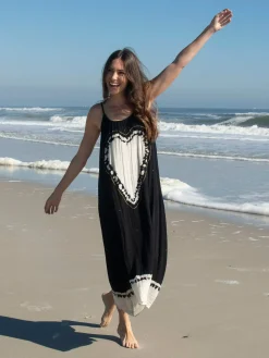 Coco Sayulita Cotton Cover-Up Dress - Black Heart