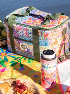 Cooler Tote - Folk Flower Patchwork