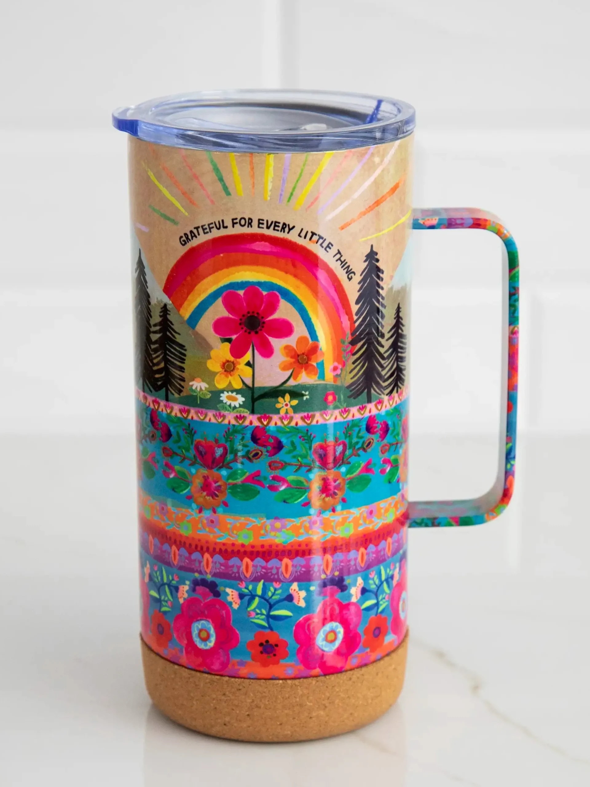 Cork Coffee Tumbler - Grateful