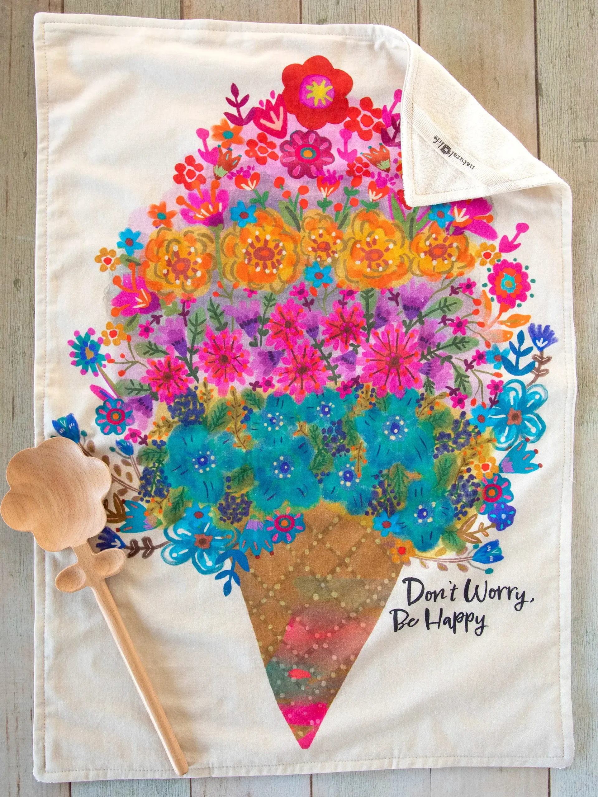 Cotton Dish Towel - Don't Worry Be Happy