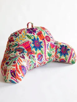 Cozy Backrest Pillow - Rainbow Cream Floral