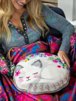 Cozy Weighted Pillow - Cat