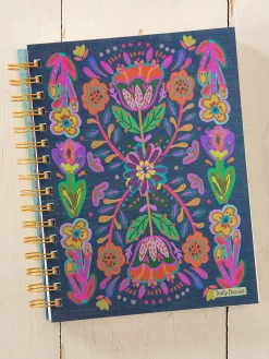 Daily To-Do List Planner - Blue Folk Flower