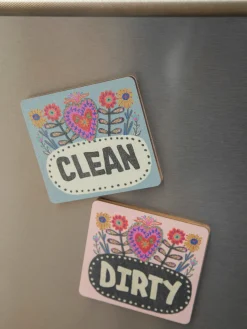 Double-sided Dishwasher Magnet - Heart