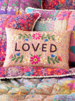 Embroidered Giving Pillow - Loved