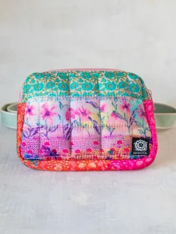 Everyday Puffy Fanny Pack - Pink Watercolor Patchwork
