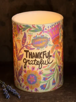 Flameless Candle - Thankful Grateful