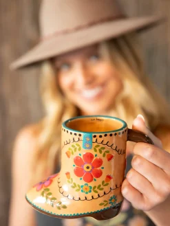 Folk Art Coffee Mug - Betty the Boot