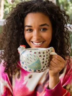 Folk Art Coffee Mug - Penny The Chicken