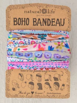 Full Boho Bandeau® Headband - Cream Border