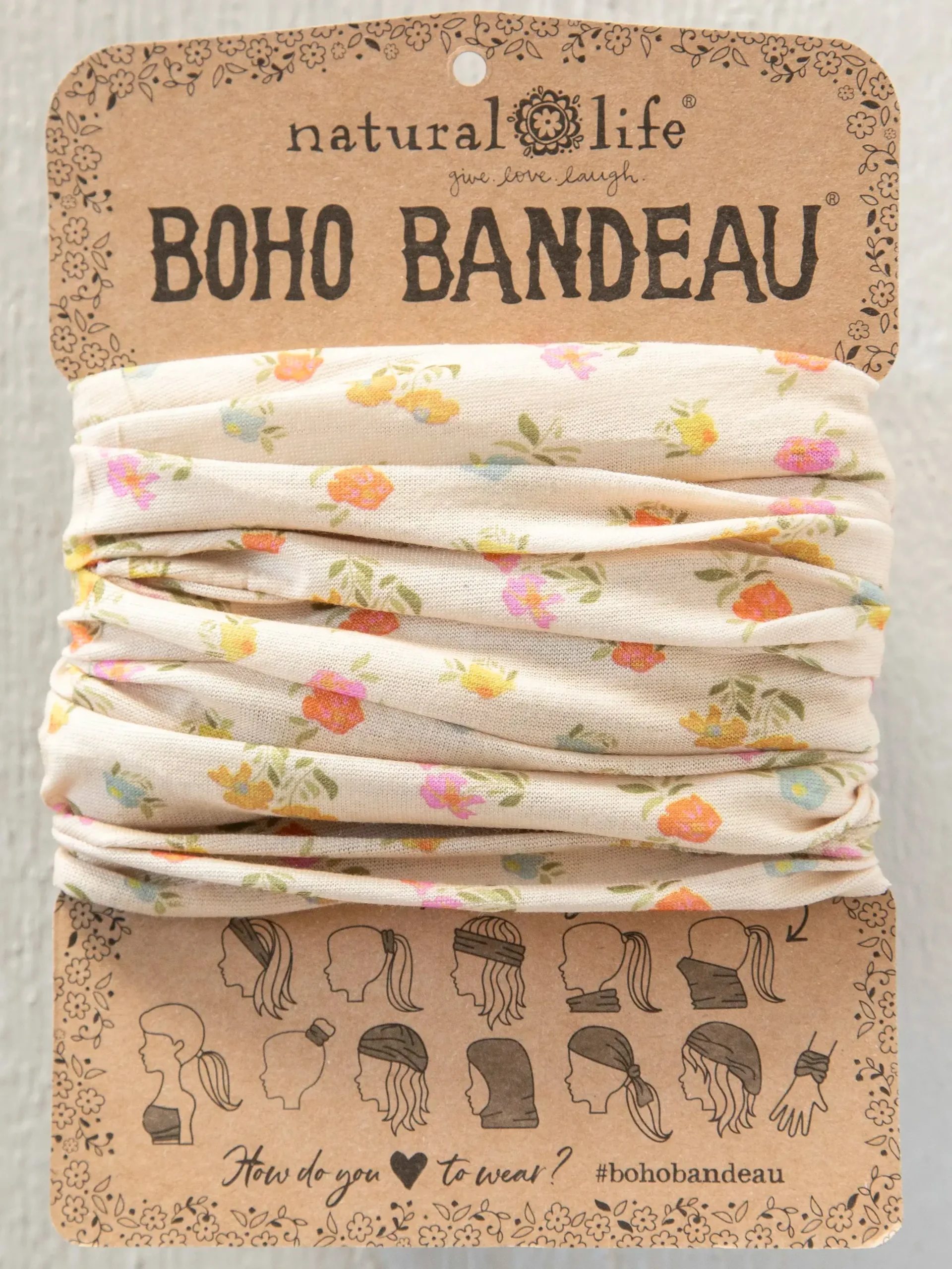 Full Boho Bandeau® Headband - Pastel Floral