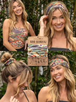 Full Boho Bandeau® Headband - Heritage Folk Patchwork