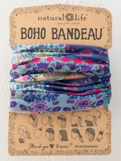 Full Boho Bandeau® Headband - Blue Patchwork