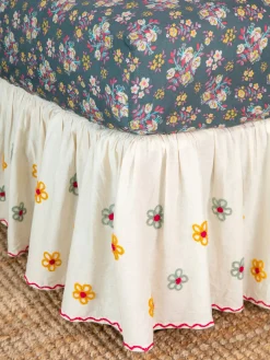 Goes With Everything Tufted Bed Skirt - Cream Spring Floral