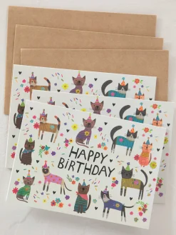 Greeting Card Bundle, Set of 3 - Happy Birthday Cat