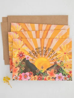 Greeting Card Bundle, Set of 3 - Make The World Brighter