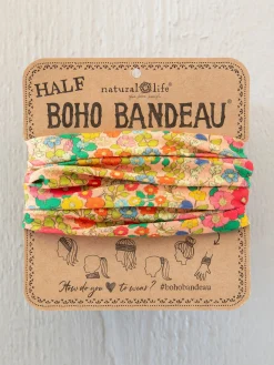 Half Boho Bandeau® Headband - Vintage Garden Peach