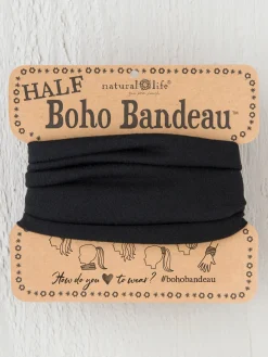 Half Boho Bandeau® Headband - Black