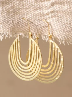 Hammered Gold Hoop Earrings