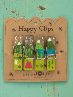Happy Clips, Set of 4 - Live Happy Camper